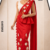 Red  Embroidery Rayon saree EMS2015