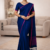 Deep Navy Blue Handloom Silk Saree JS3839
