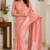 Peach-Pink  Handloom Silk Saree JS3898