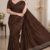 Chocolate Brown Handloom Silk Saree JS3924