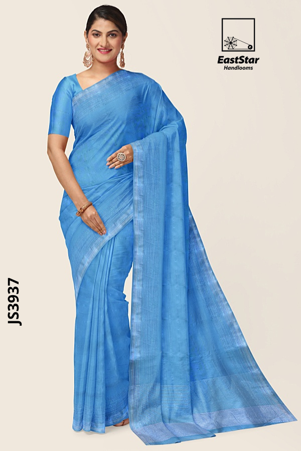 Sky Blue handloom silk Saree JS3937 Sky Blue handloom silk Saree JS3937