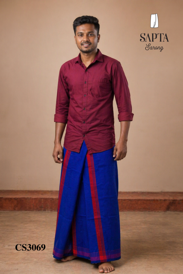 Blue Handloom SAPTA Sarong CS3069