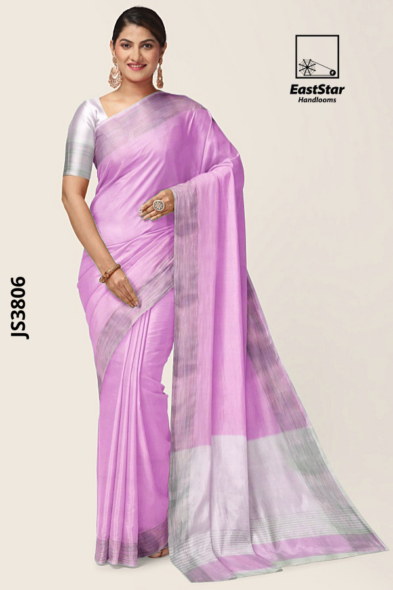 Lavender  Handloom Silk Saree JS3806