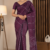 Deep Plum  Handloom Cotton Saree BC1456