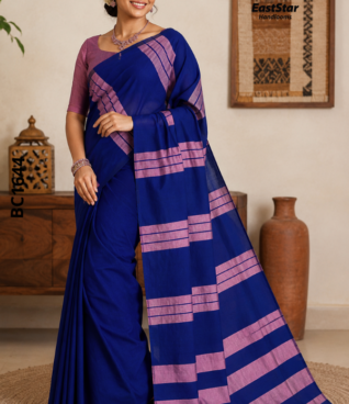 Two Tone Handloom Cotton Saree BC1644 Two Tone Handloom Cotton Saree BC1644