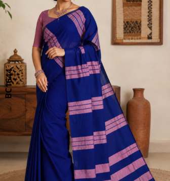 Two Tone Handloom Cotton Saree BC1644