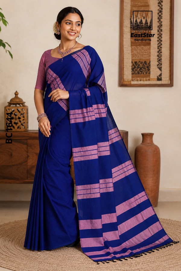 Two Tone Handloom Cotton Saree BC1644