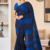 Navy Blue  Handloom Cotton Saree BC1650