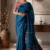 Teal Blue Handloom Cotton Saree BC2075