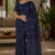 Deep Navy Blue Handloom Cotton Saree BC2482