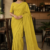 Mustard Yellow Green  Handloom Cotton Saree DC3650
