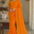 Orange Handloom Cotton Saree DC3651