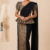 Black  Handloom Cotton Saree DC3697