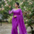 Purple  Handloom Cotton Saree DC3707