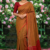 Olive green  Handloom Cotton Saree DC3714