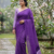 Purple Handloom Cotton Saree DC3723