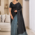 Black Handloom Cotton Saree DC3731