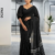 Black Handloom Cotton Saree DC3762