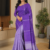 Purple And Lavender Handloom Cotton Saree DC3602