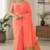 Peach-Coral  Handloom Cotton Saree DC3613