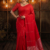 Red Handloom Cotton Saree DC3738
