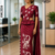 Maroon  Handloom Embroidery cotton Saree EMC2220