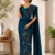 Deep Green  Handloom Embroidery cotton Saree EMC2224