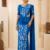 Royal blue Shade  Handloom Embroidery cotton Saree EMC2225