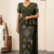 Deep Olive Green Embroidery cotton Saree EMC2228