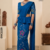 Royal Blue Embroidery cotton Saree EMC2229