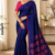 Navy Blue  Embroidery Rayon Saree EMS2017