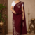 Marron  Embroidery Rayon Saree EMS2019
