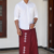 Marron SAPTA Handloom  Embroidery Cotton Sarong EMSA2016