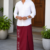 Marron SAPTA Handloom  Embroidery Cotton Sarong EMSA2017