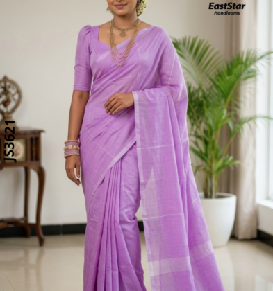 Lavender Handloom Silk Saree JS3621