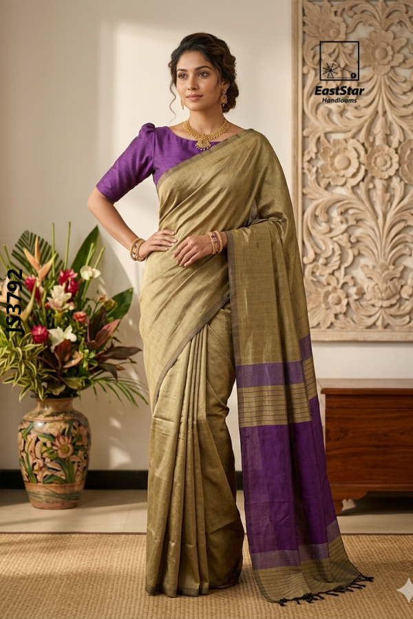 coper Handloom Silk Saree JS3792 coper Handloom Silk Saree JS3792
