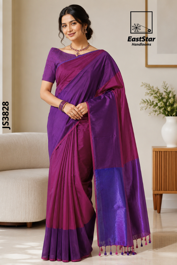 Multi colour Handloom Silk Saree JS3828 Multi colour Handloom Silk Saree JS3828