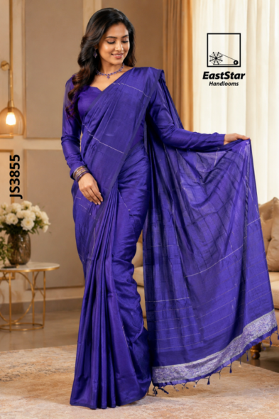 Purple Handloom Silk Saree JS3855