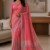 Peach Pink Shade  Handloom Silk Saree JS3866