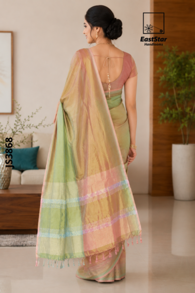 Two Tone Handloom Silk Saree JS3868