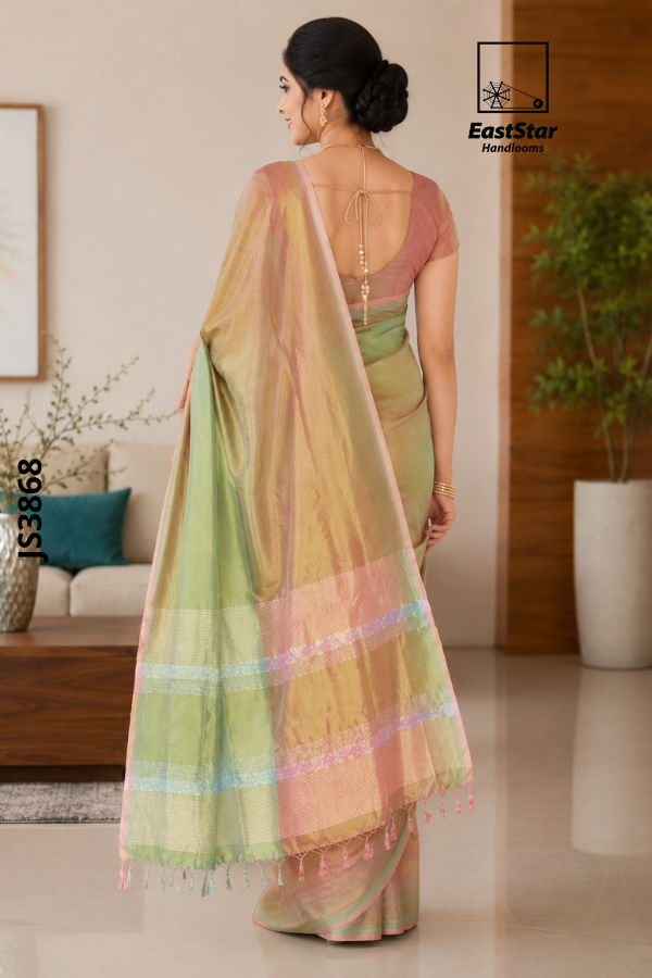 Two Tone Handloom Silk Saree JS3868