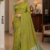 Olive Green Handloom Silk Saree JS3914