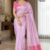 Light  Pastel Lavender Handloom Silk Saree JS3916