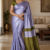 Ash  Shade  Handloom Silk Saree JS3935