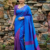 Blue And Purple  Handloom Silk Saree JS3936