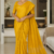 Mustard yellow Handloom Silk Saree JS3946