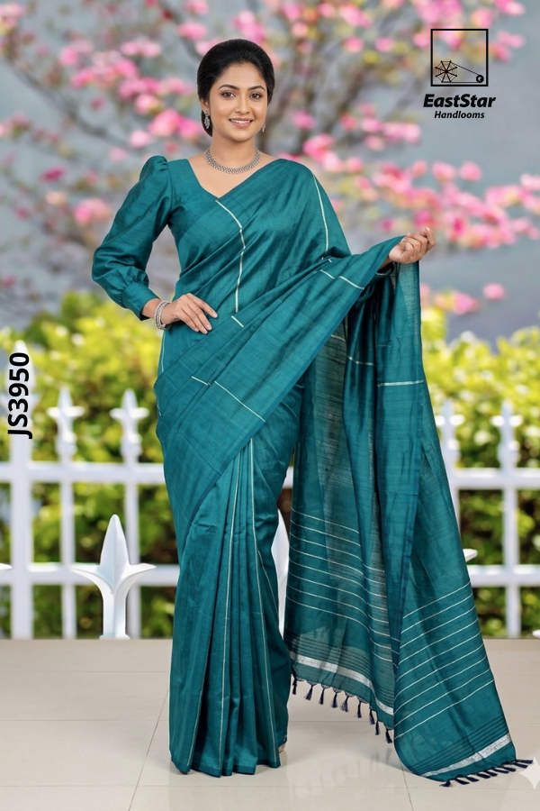 Sea-Green Handloom Silk Saree JS3950 Sea-Green Handloom Silk Saree JS3950