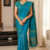 Peacock Blue   Handloom Silk Saree JS3960
