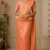 Peach-Orange Handloom Silk Saree JS3976