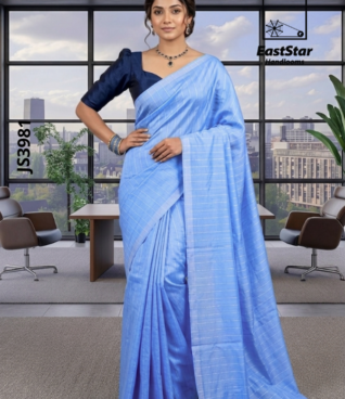 Sky Blue Handloom Silk Saree JS3981 Sky Blue Handloom Silk Saree JS3981
